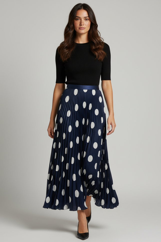 jupe plissée longue chic