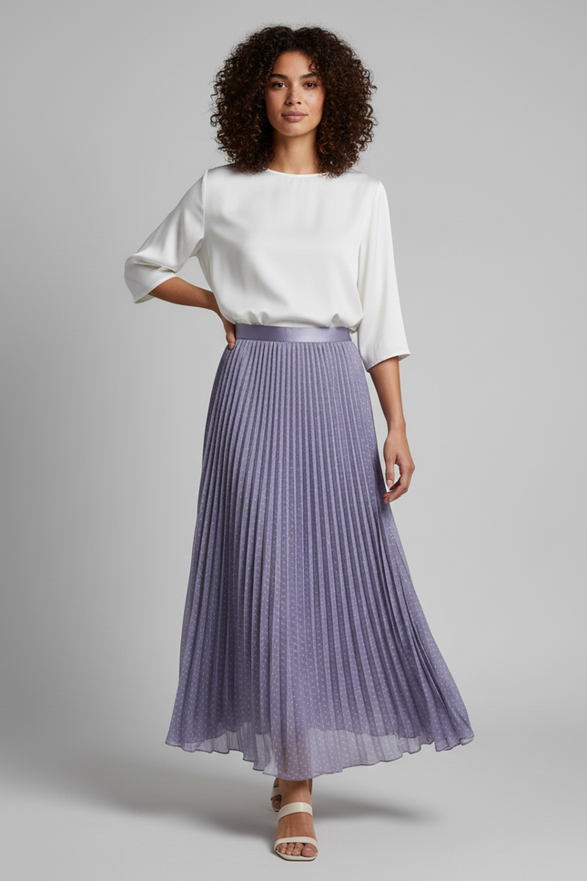 jupe plissée violette