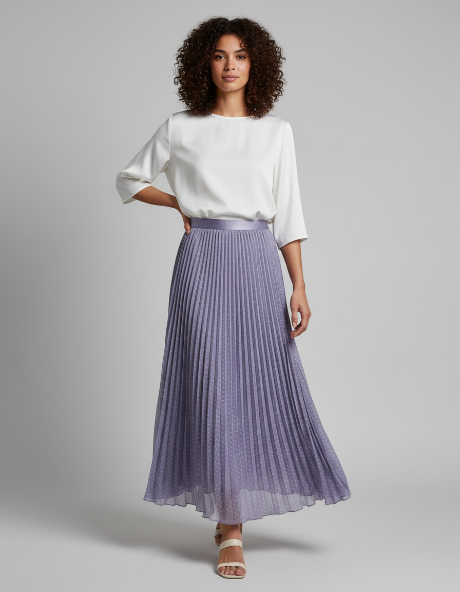 jupe plissée violette