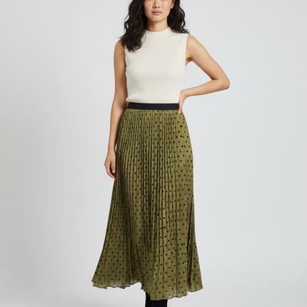 Collection image for: Jupe Plissée Kaki