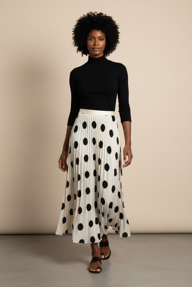 jupe plissée taille haute