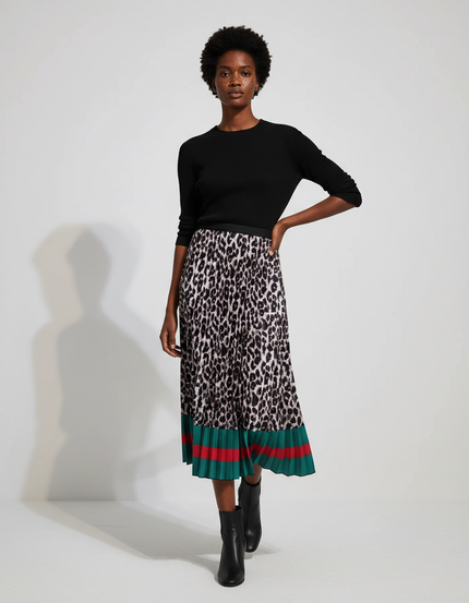 jupe taille haute plissée