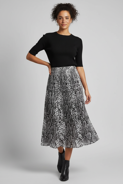 jupe plissée python