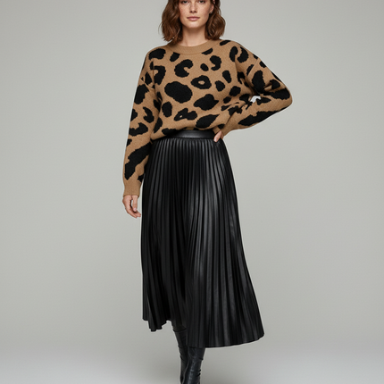 Collection image for: Jupe Plissée Cuir