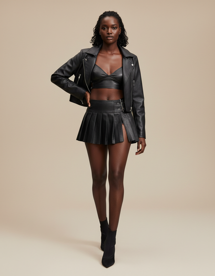 jupe plissée sexy