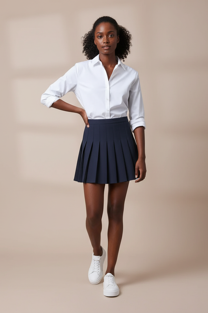 Jupe Plissée Marine Mini Chic