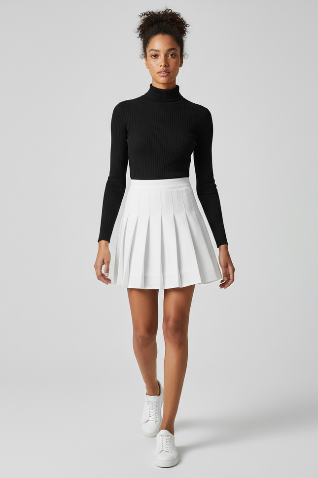 Jupe Plissée blanche mini Y2K