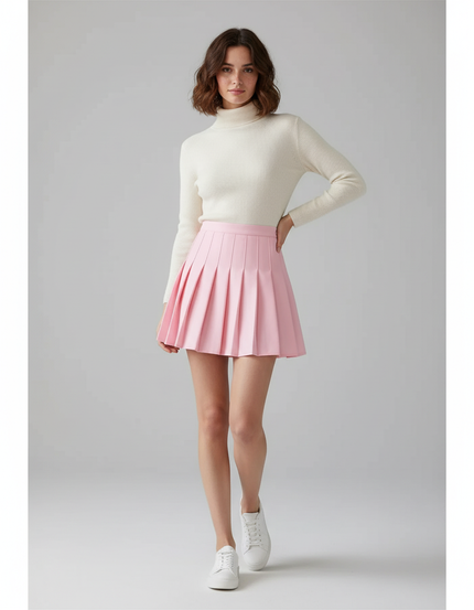 Jupe Plissée rose mini chic