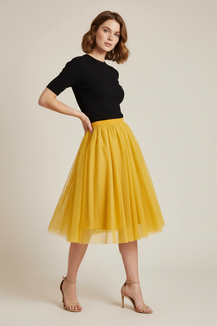 jupe plissée bouffante