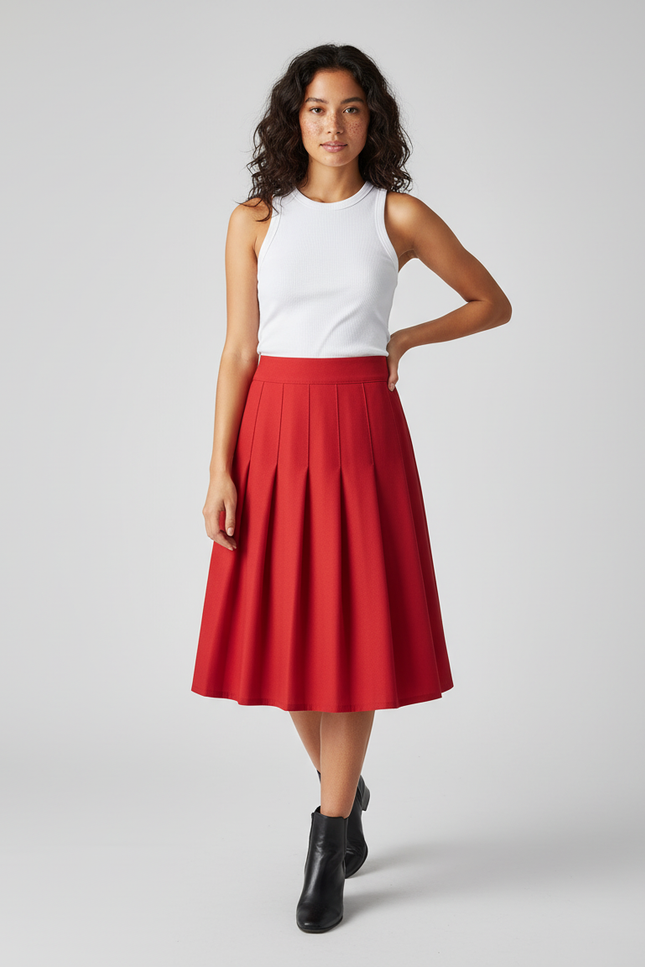 jupe plissée genoux