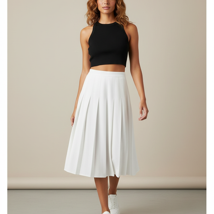 Collection image for: Jupe Plissée Blanche