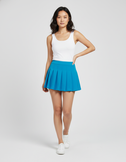 Jupe Plissée bleue mini chic