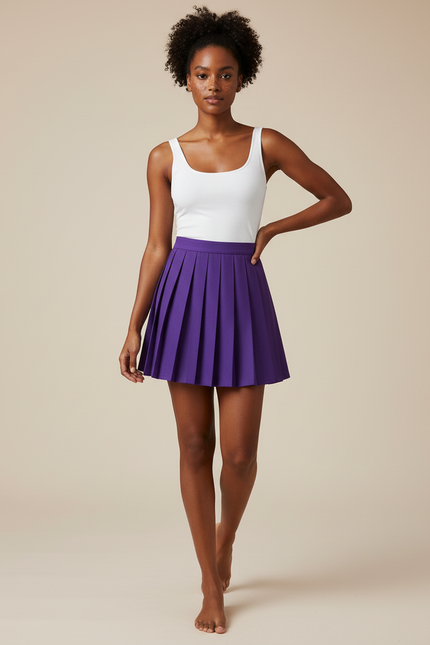 Jupe Plissée violette mini chic