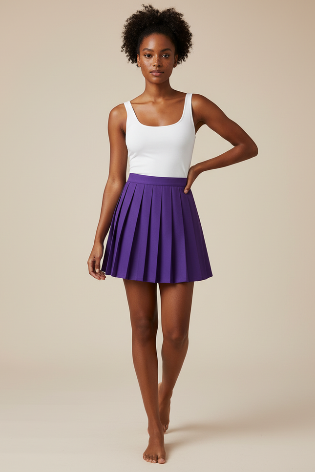 Jupe Plissée violette mini chic