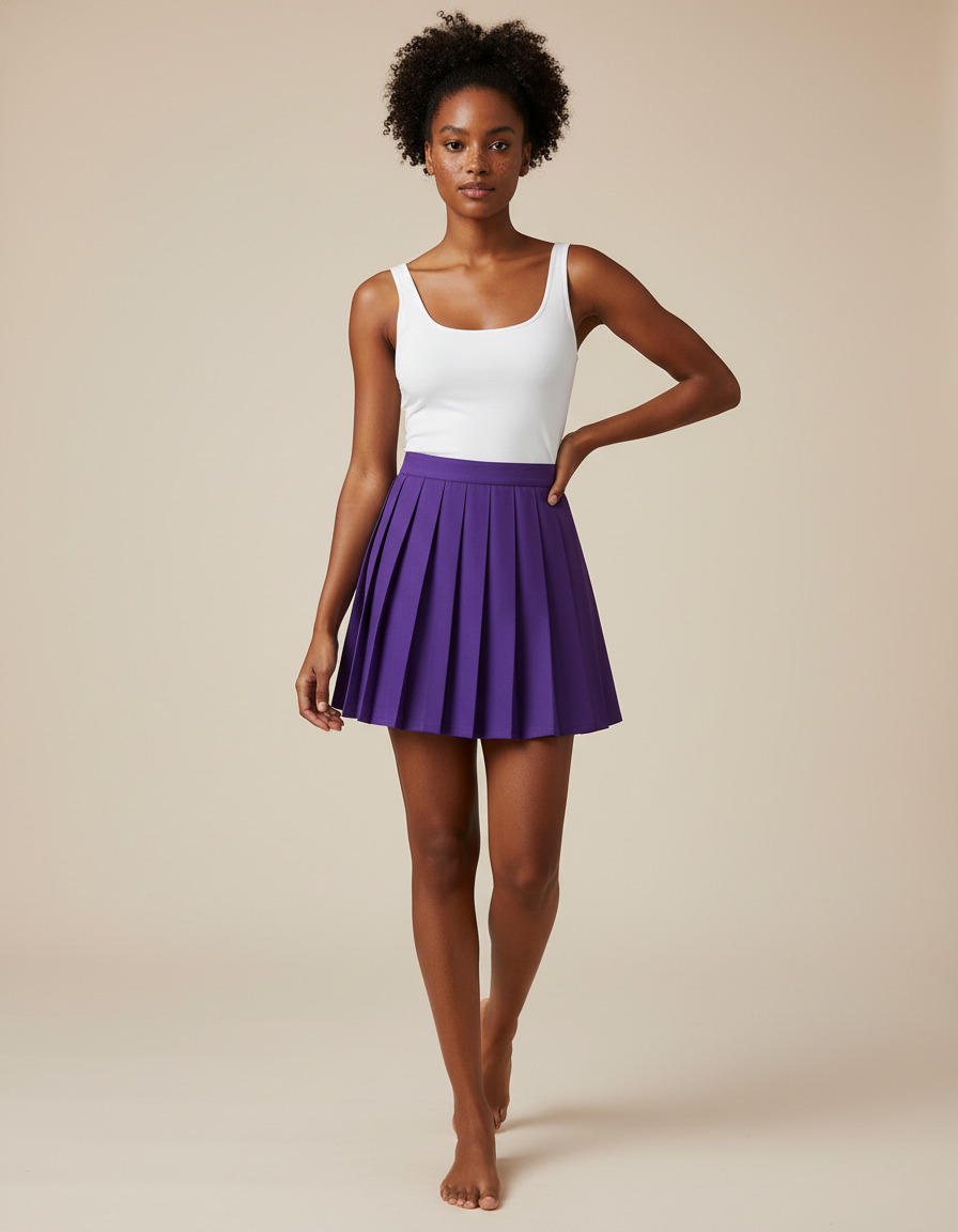 Jupe Plissée violette mini chic
