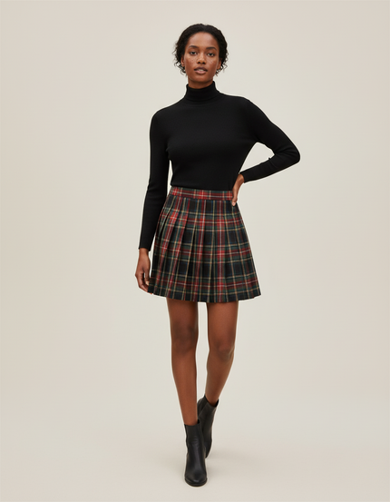 Jupe Plissée mini écossaise chic raffinée