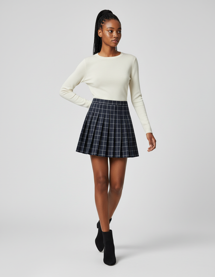 Jupe Plissée Mini Carreaux Chic