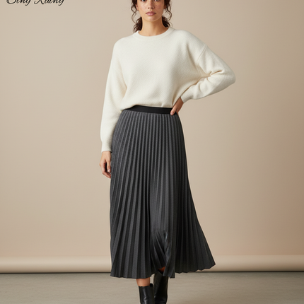 Collection image for: Jupe Grise Plissée