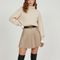 Jupe Plissée Beige