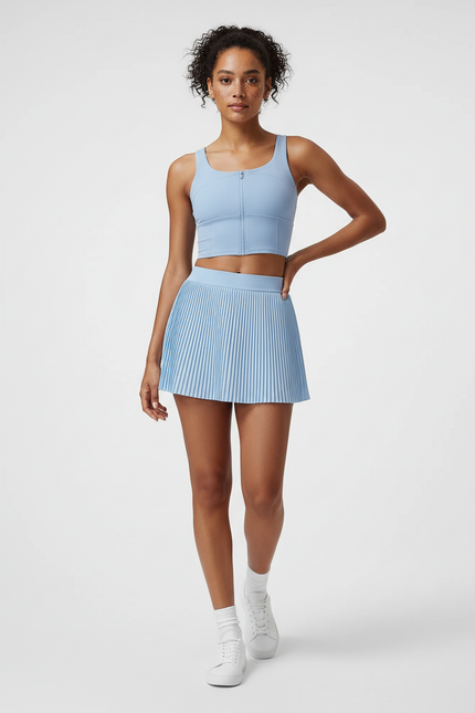 Jupe Plissée mini bleu ciel sportive