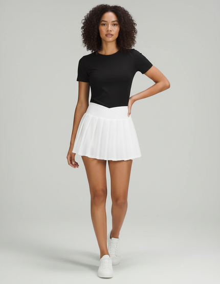 Jupe Plissée Blanche Taille V Sportive