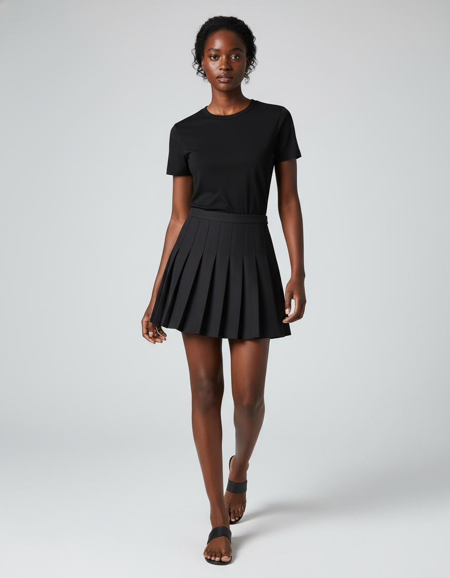 Jupe Plissée Noire Mini Chic originale