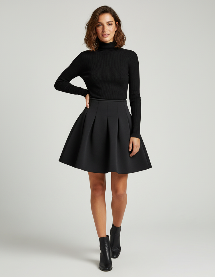 jupe cloche plissée