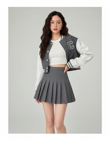 jupe crayon plissée