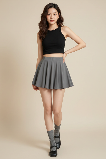 Jupe Plissée Grise Mini Ballet