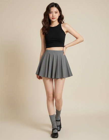 Jupe Plissée Grise Mini Ballet