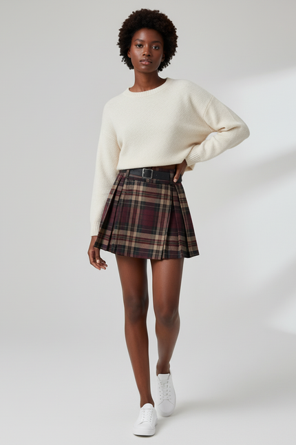 Jupe Plissée écossaise mini preppy