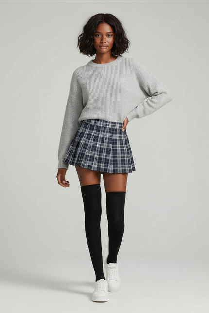 jupe plissée short