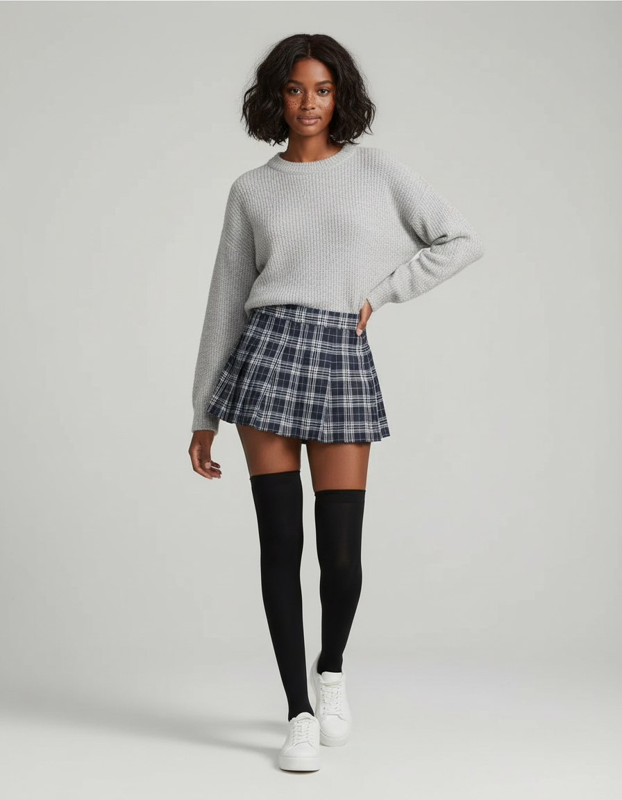 jupe plissée short