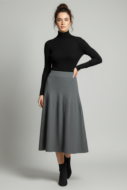 jupe plissée maille