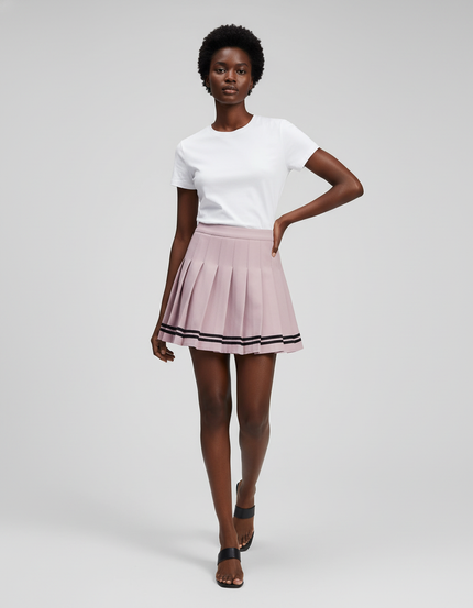 Jupe Plissée rose pâle mini chic tendance