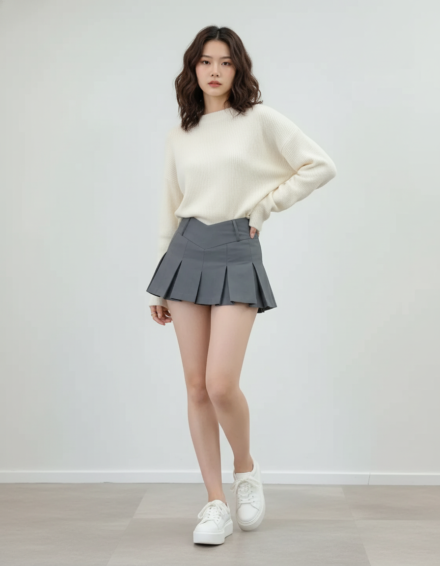 jupe culotte plissée femme