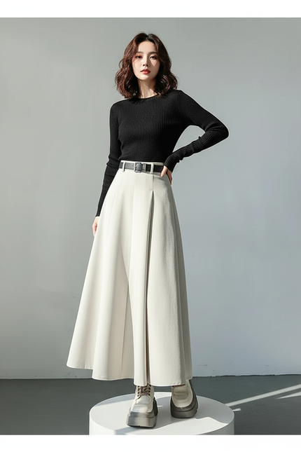 jupe culotte plissée longue