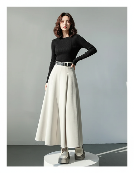 jupe culotte plissée longue