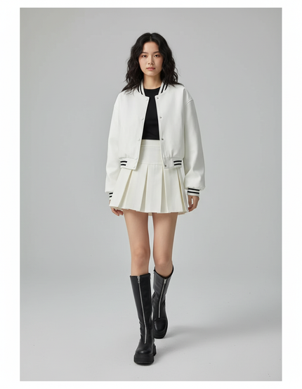 Jupe Plissée blanche mini chic légère