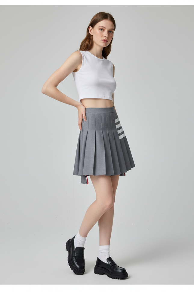 Jupe Plissée grise mini Y2k tendance