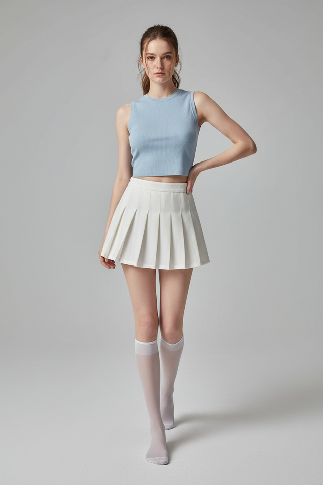 Jupe Plissée blanche mini chic légère aérienne