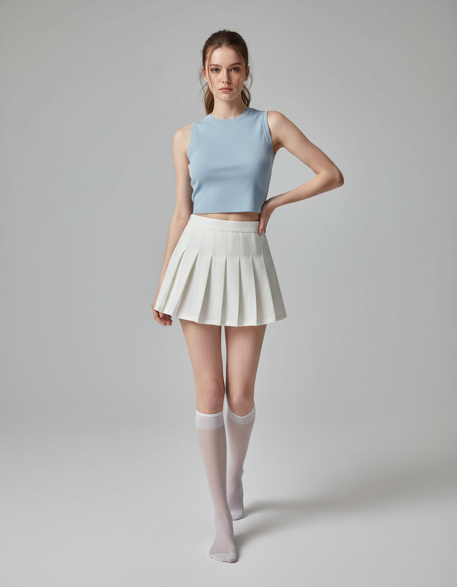 Jupe Plissée blanche mini chic légère aérienne