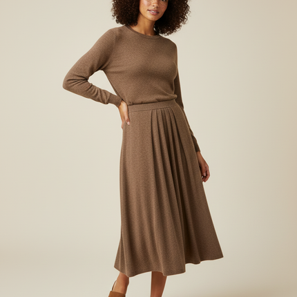 Collection image for: Jupe Plissée Marron