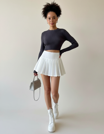 Jupe Plissée blanche mini mignonne
