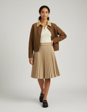 Jupe Plissée Beige