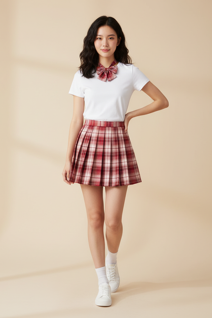Jupe Plissée Écossaise JK Chic