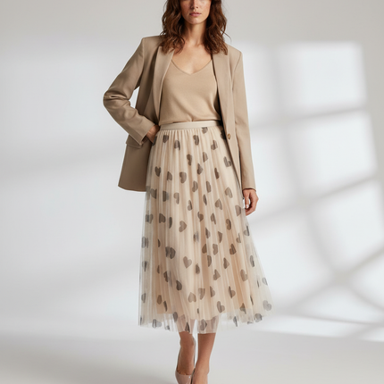 Collection image for: Jupe Plissée Beige