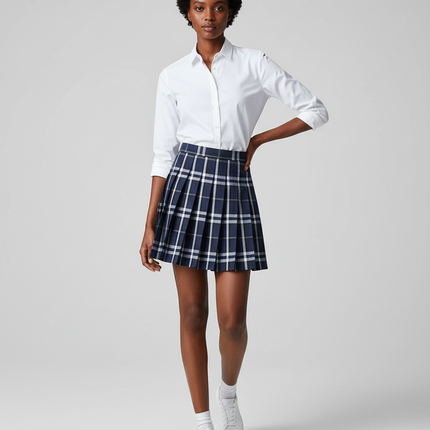 Collection image for: Jupe Plissée Bleu Marine