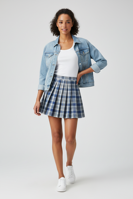 Jupe Plissée mini écolière chic