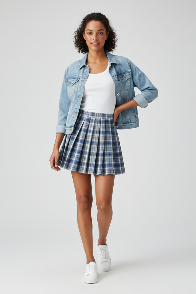 Jupe Plissée mini écolière chic